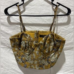 Banana Republic Yellow Floral Bustier